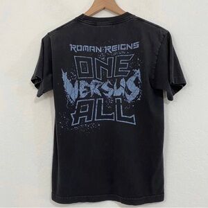 WWE Women's S  Roman Reigns Short Sleeve Shirt Black Blue Casual Authentic